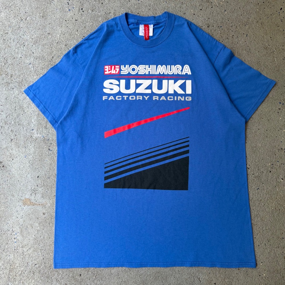Pilot Yoshimura Suzuki Factory Racing Graphic T-Shirt Blue Mens XL GSX Motorex